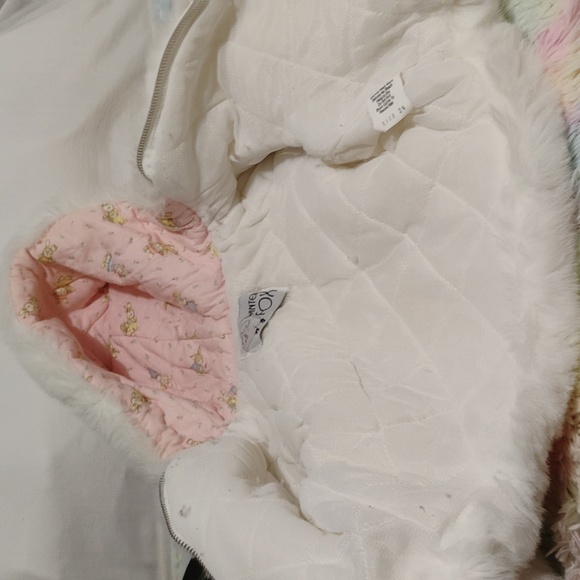 RARE! Winter Fox Child's Full Zip Up Vintage Coat W Hood Sz.24 - Picture 3 of 14